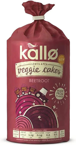 Kallo Beetroot Veggie Cakes 122g - best before 23/03/24- dirty label