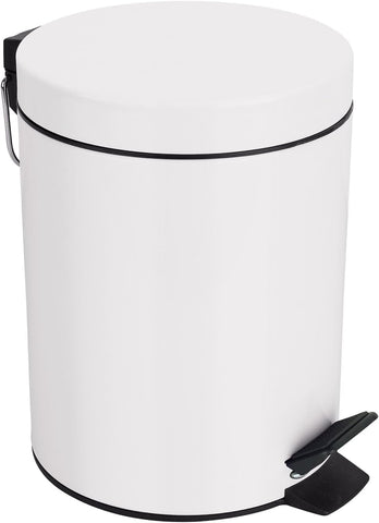 Spirella Sydney Pedal Bin 3 Litre, Metal, White, 17x17x24 cm- new but dented on the side, scruffy packaging