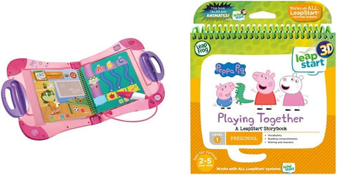 LeapFrog LeapStart Electronic Book + interactive book , peppa pig story ,like new , damaged box