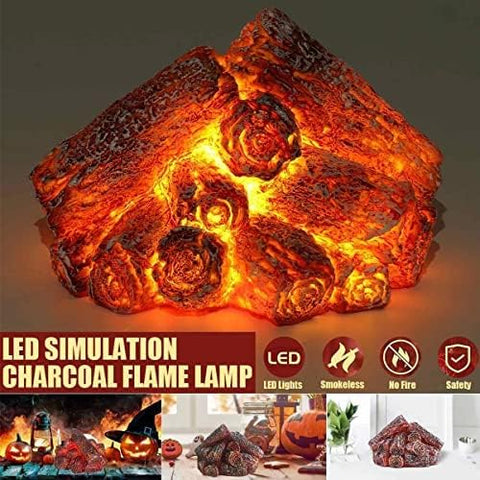 Charcoal Flame Effect Lantern Lamps, condition new but only 1 is working, open box