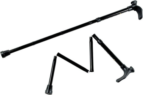 Days Contoured Grip Sticks, Folding, 33-37'', Right, Black, New, open, scruffy pack