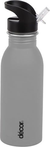 Décor Snap n Seal Soft Touch Stainless Steel Bottle 500ml, Grey- new but small chip on the bottom