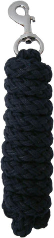 Rhinegold Plain Leadrope Black- scruffy packaging
