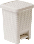 Addis Rattan Effect Square Waste Trash Bin, 6 L Cream, condition new, light marks