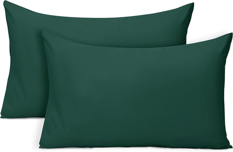 Linen Home Pillowcases 2 Pack Linen Shade, bottle green, condition new, open pack