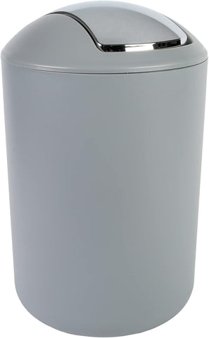 axentia Swing Lid Bin 5 L Matt Grey new