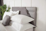 Faux Suede Headboard Wrap Charcoal Grey King Size Bed Size 152cm x 60cm- new but scruffy packaging
