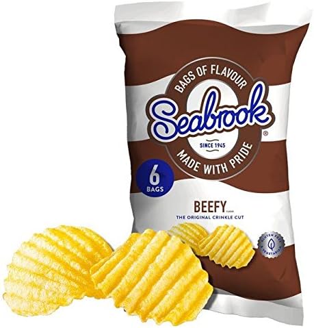 Seabrook Crinkle Cut Beefy Multipack Crisps 6x25g- best before 15/02/25