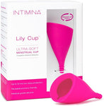 INTIMINA Lily Cup Size B Thin Menstrual Cup, condition new, open, scruffy box