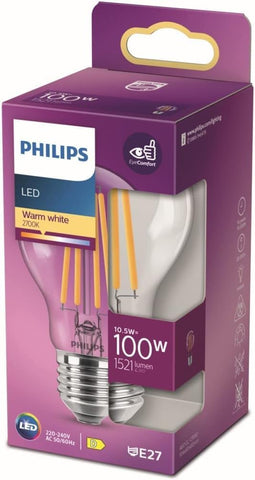 Philips LED Classic A60 Light Bulb Warm White - new but open/scruffy box