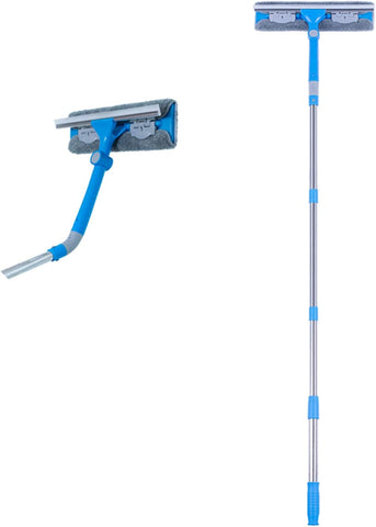 Mitclear 3 in 1 Telescopic Window Squeegee Glass Cleaning Tool(12IN) new but open scruffy box