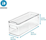 iDesign Clear Recycled Plastic Slim Fridge and Freezer Bin- Transparent- new but tiny marks