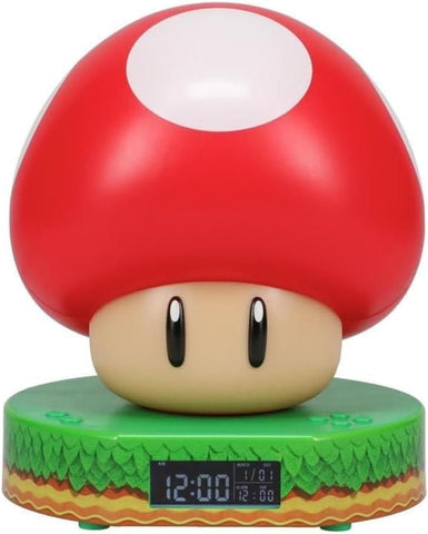 Super Mario Brothers Mushroom Digital Alarm Clock -used- very good, no instruction, open scruffy box