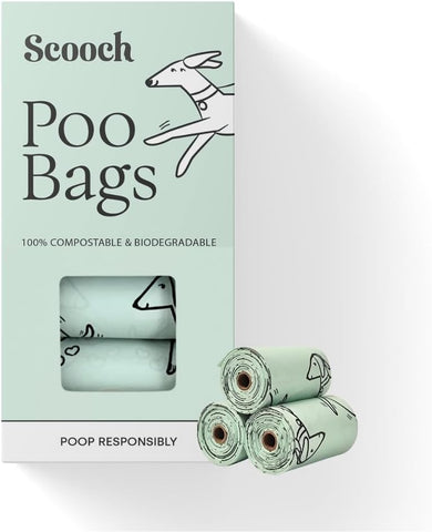 Scooch Biodegradable & Compostable Poo Bags, scruffy box