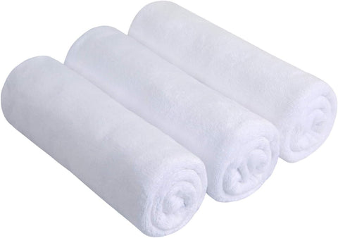SINLAND Microfiber Gym Towels 3 Pack White 16 Inch X 32 Inch- new but opened packaging