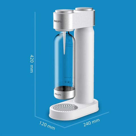 Philips Water Add4902Wh/10 Gozero Sparkling Water Maker, Plastic, White, 1 l - used good, open scruffy box