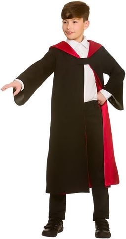 Wicked Costumes Kids Unisex Black/Red Wizard Robe (One Size)  refurbished  (Ref tt140)