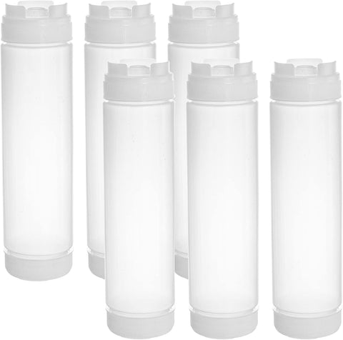 Jucoan 6 Pack 16oz/480ml Plastic Squeezy Bottles- new but scruffy packaging