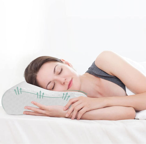 Good Nite Memory Foam Pillow Neck Support Contour 65 x 35 cm, Standard Size, White, new, open/damaged pack