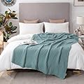 EMME Cotton Blanket 100% Muslin Blanket Adults 80" x 90" Cotton Teal, new, packaging not original