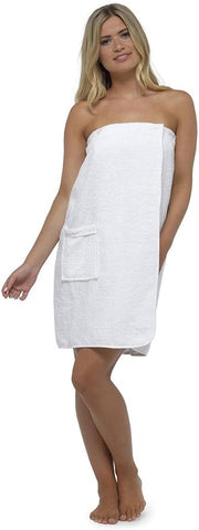 Ladies Towel Wrap 100% Cotton (White, S/M) condition new, no original packaging