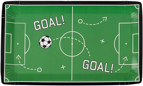 Ginger Ray Kids Football Pitch Paper Plates 8 Pack,Green, new condition, pack damaged (Ref TT28)