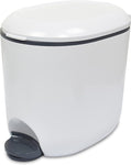 Addis Premium Pedal Bin with Inner, 3.5 Litre, Light Grey & Charcoal Grey- new but lid slightly off center, does not affect use