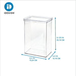 iDesign Clear Recycled Plastic Large Lidded Storage Container- new but missing lid/no box/scruffy packaging