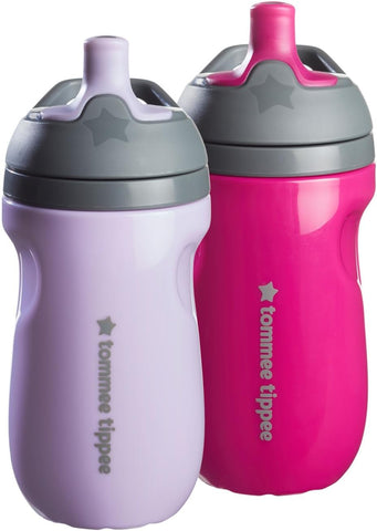 Tommee Tippee Insulated Sportee Bottle, 12+ months, 260ml, Lilac and Plum, Pack of 2- new