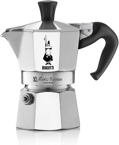 Bialetti Moka Express Aluminium Stovetop Coffee Maker (2 Cup), 8x11x11 cm, Silver, new, open/scruffy box