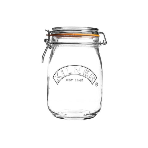 Kilner Round Clip Top Glass Jar 1 Litre- new