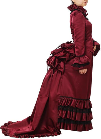 COSDREAMER Womens Medieval Dress Costume Red, Adult Size XL condition new, no original packaging