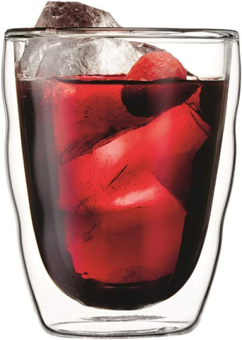 BODUM PILATUS Glass Set (Double-Walled 0.35 L/12 oz) - Pack of 2, Transparent