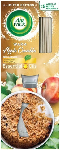 Air Wick Warm Apple Crumble Reed Air Freshener, 33ml, pack may come slightly broken