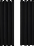 Deconovo Thermal Blackout Curtains 55x69'' Two Panels Black, condition new, no original bag