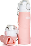 Kemier Collapsible Water Bottle with Carabiner 750ML | 26OZ- 	Light Pink- new but open/scruffy box