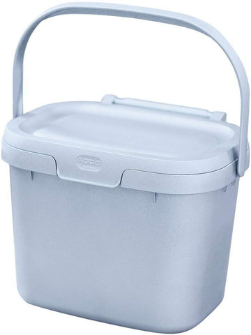 Addis 518384 Eco 100% Plastic Everyday Kitchen Food Waste Compost Caddy Bin, 4.5 Litre, Recycled Light Grey, new, light marks on the outside