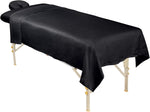 ForPro 3-Piece Massage Sheet Set for Massage Tables, Black, condition new (Ref TT339)