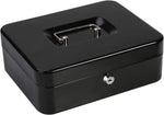 Primes DIY 12inch Metal Cash Box (Black), condition new, dented/ bent lid, no packaging