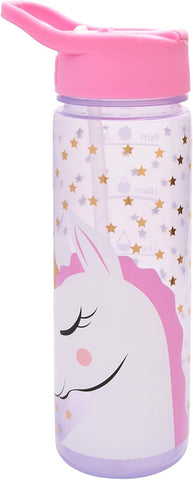 Polar Gear Unicorn Star Water Tracker Bottle with Straw 600ml -Pink- new but no original packaging