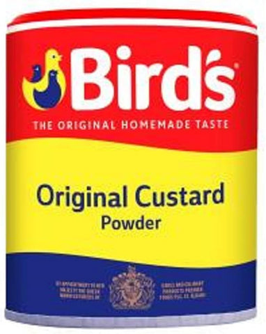 Birds Original Custard Powder 250g, best before 06/26- dirty tube, scruffy packaging