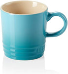 Creuset Stoneware Espresso Mug , teal , new , small chip on the base