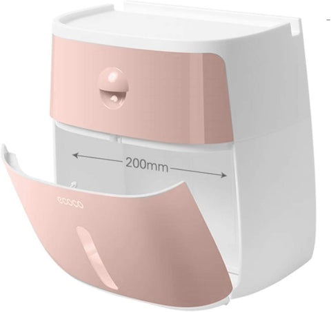 Meiyijia Toilet Roll Holder, Self Adhesive, Pink, condition new, open, scruffy box (Ref TT343)
