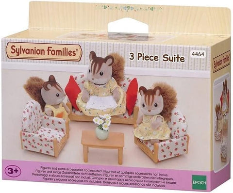 Sylvanian Families 3 Piece Suite -dollhouse furniture, figures not included. New, open/scruffy box