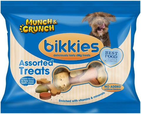 Munch & Crunch Dog Treats Bikkies Assorted Treats - 350g- best before 05/25