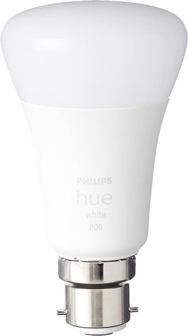 Philips Hue White Smart Bulb Twin Pack LED [B22 Bayonet Cap] - 806 Lumens (60W Equivalent). Works with Alexa, Google Assistant and Apple Homekit , new , open box