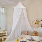 Dix-Rainbow Large White Children Bed Canopy Round Dome Girls , new but open and scruffy packaging