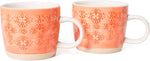 BlissHome Nadiya Hussain Mug Embossed red Set of 2, condition new but 1 mug handle broken, open scruffy box