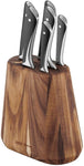 Tefal Jamie Oliver Kitchen Knives Set, 6 Pieces- new but 9 cm pairing knife missing + 16.5 cm Santoku knife, open scruffy box ID REQUIRED