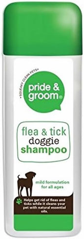 Pride & Groom Flea & Tick Dog Shampoo 300ml, expiry date 09/26